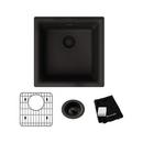 Elkay Black 15-3/4 x 15-3/4 in. Drop-in Quartz Bar Sink 