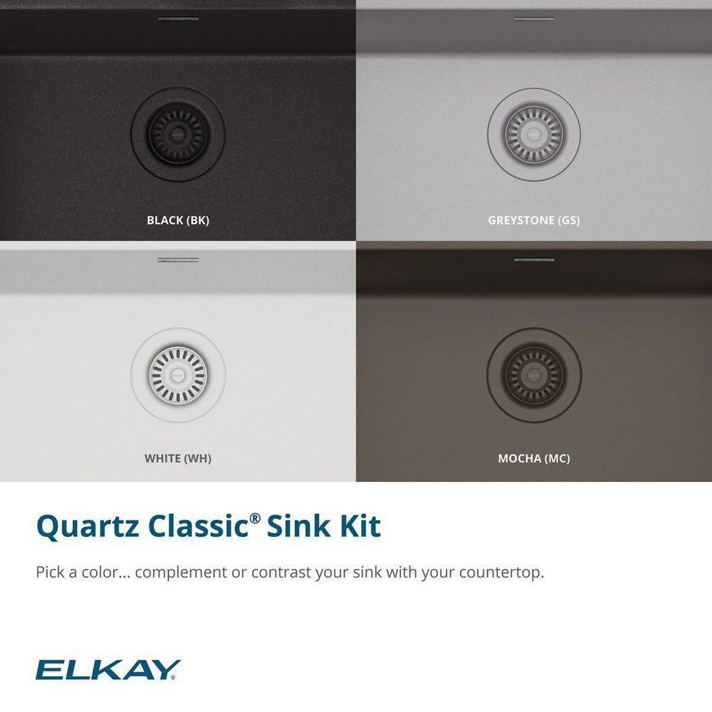 Elkay White 33 x 18-1/2 in. Composite Double Bowl Undermount Kitchen Sink 