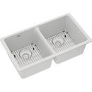 Elkay White 33 x 18-1/2 in. Composite Double Bowl Undermount Kitchen Sink 