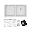 Elkay White 33 x 18-1/2 in. Composite Double Bowl Undermount Kitchen Sink 