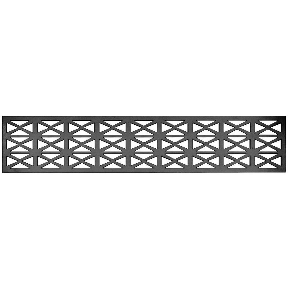 SPOKE BARS - DECORATIVE GRATE FOR AC01 - 16-1/4 IN X3-1/4 IN X 1/4 IN - BLACK CHROME SATIN 