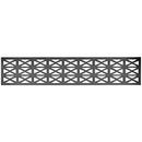 SPOKE BARS - DECORATIVE GRATE FOR AC01 - 16-1/4 IN X3-1/4 IN X 1/4 IN - BLACK CHROME SATIN 
