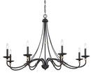 8-Light Chandelier in Sand Coal