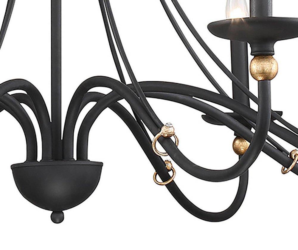 8-Light Chandelier in Sand Coal 