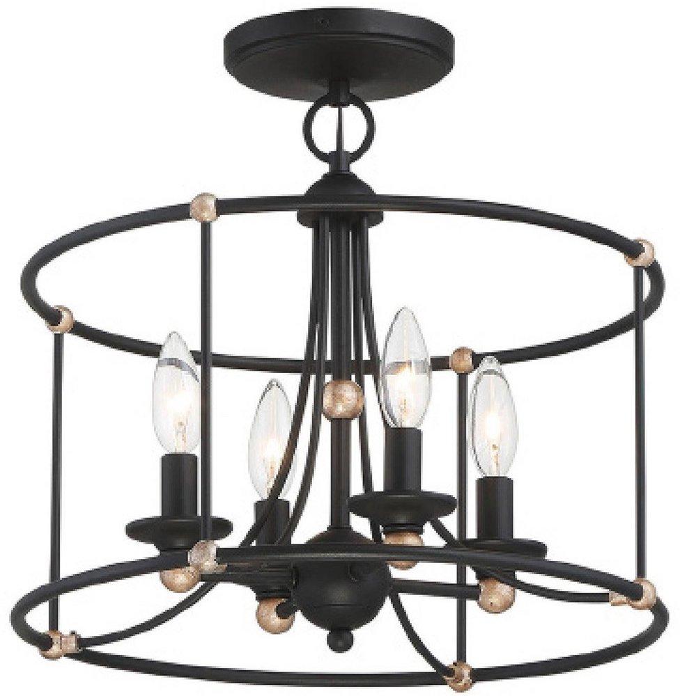 4-Light LED Semi-Flush Mount Ceiling Fixture 