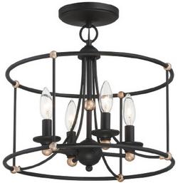 4-Light LED Semi-Flush Mount Ceiling Fixture