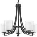 5-Light Chandelier Light Fixture in Sand Coal