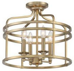 4-Light Semi-Flush Mount Ceiling Fixture