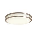 18.5W 1-Light LED Flush Mount Ceiling Fixture in Brushed Nickel