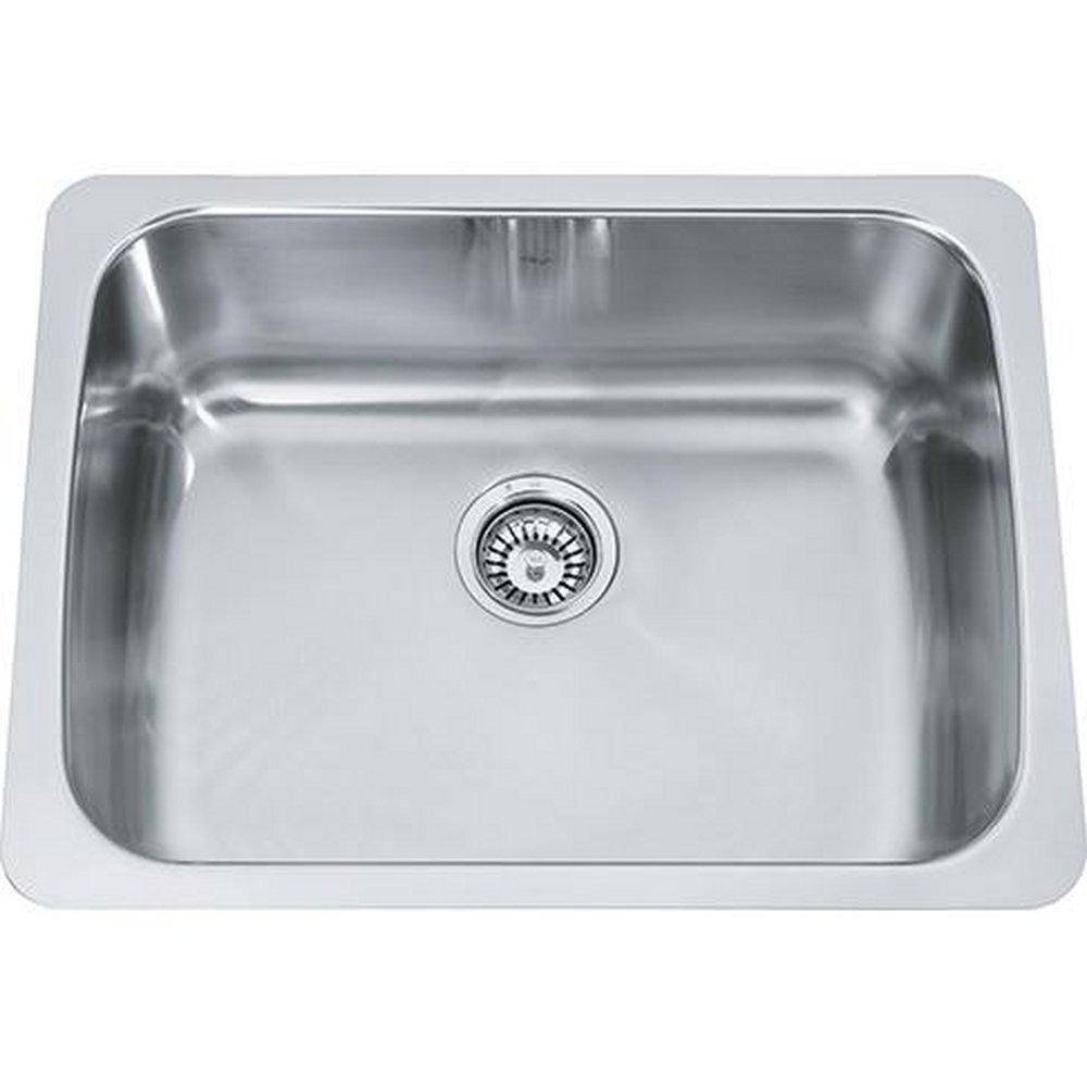 FHP Kindred 24-3/4 x 18-3/4 in. No-Hole Single Bowl Undermount Kitchen Sink 
