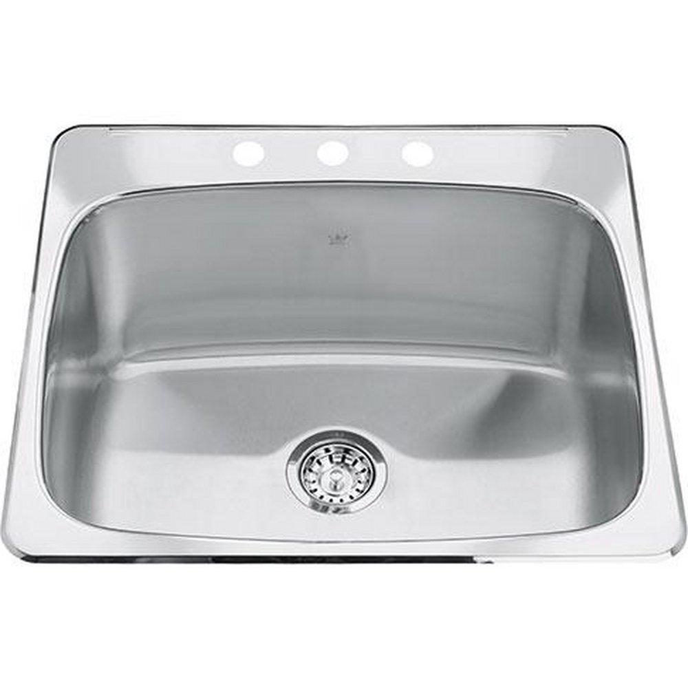 FHP Kindred Satin 25-5/8 x 22-1/16 in. Drop-in Laundry Sink in Satin 