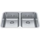 FHP Kindred 30-7/8 x 17-3/4 in. No-Hole Double Bowl Undermount Kitchen Sink 