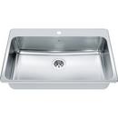FHP Kindred Satin 33-3/8 x 22 in. Stainless Steel Single Bowl Drop-in Kitchen Sink in Satin 