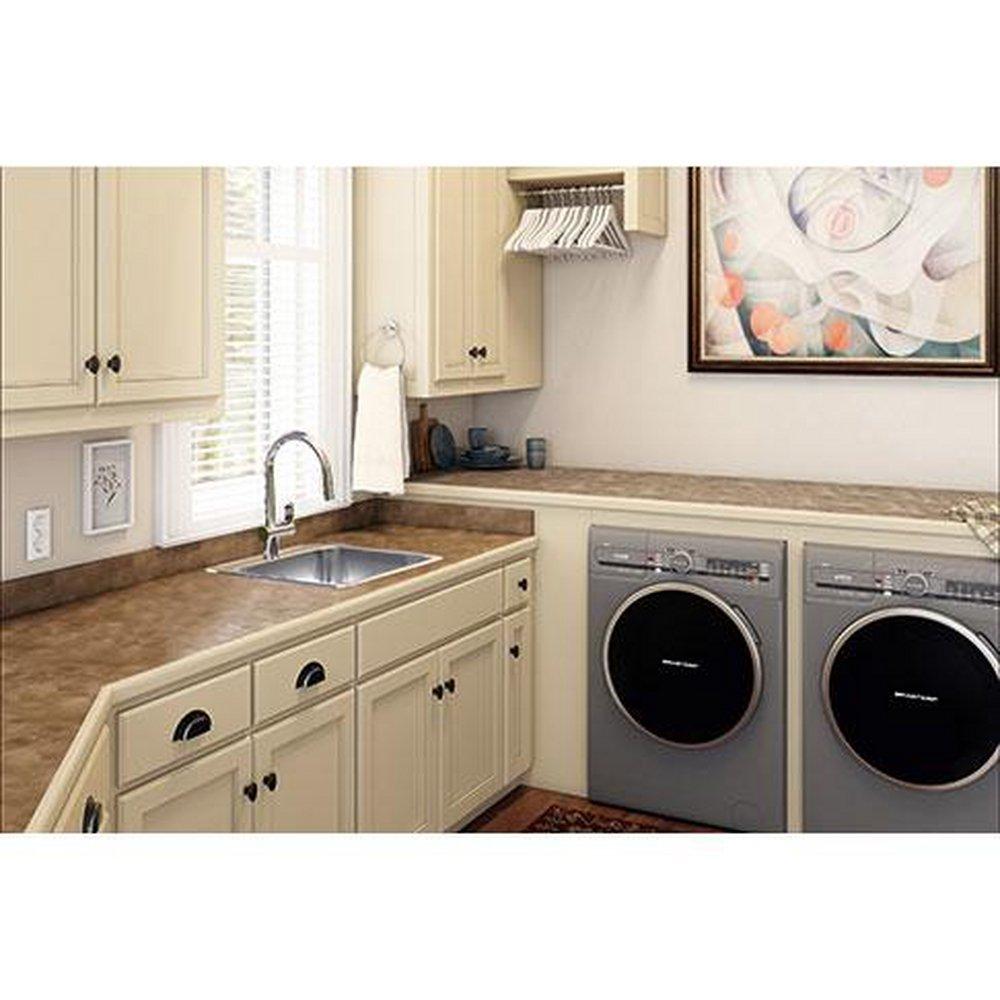 FHP Kindred Satin 20-1/8 x 20-9/16 in. Drop-in Laundry Sink in Satin 