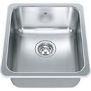 FHP Kindred Satin 16-1/8 x 18-1/8 in. No-Hole Drop-in Stainless Steel Bar Sink 