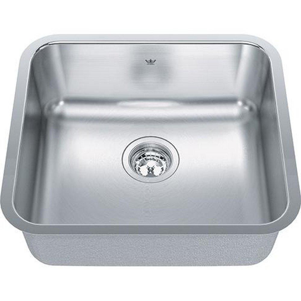 FHP Kindred Satin 19-3/4 x 17-3/4 in. No-Hole Stainless Steel Single Bowl Undermount Kitchen Sink 