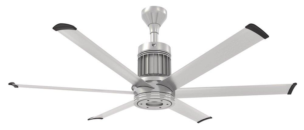 Big Ass Fans Brushed Silver 60 in. 6-Blade Outdoor Ceiling Fan 