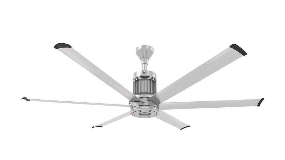 Big Ass Fans Brushed Silver 72 in. 6-Blade Outdoor Ceiling Fan 