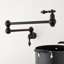 Signature Hardware Matte Black Two Handle Lever Pot Filler 