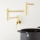 Signature Hardware Polished Brass Two Handle Lever Pot Filler 