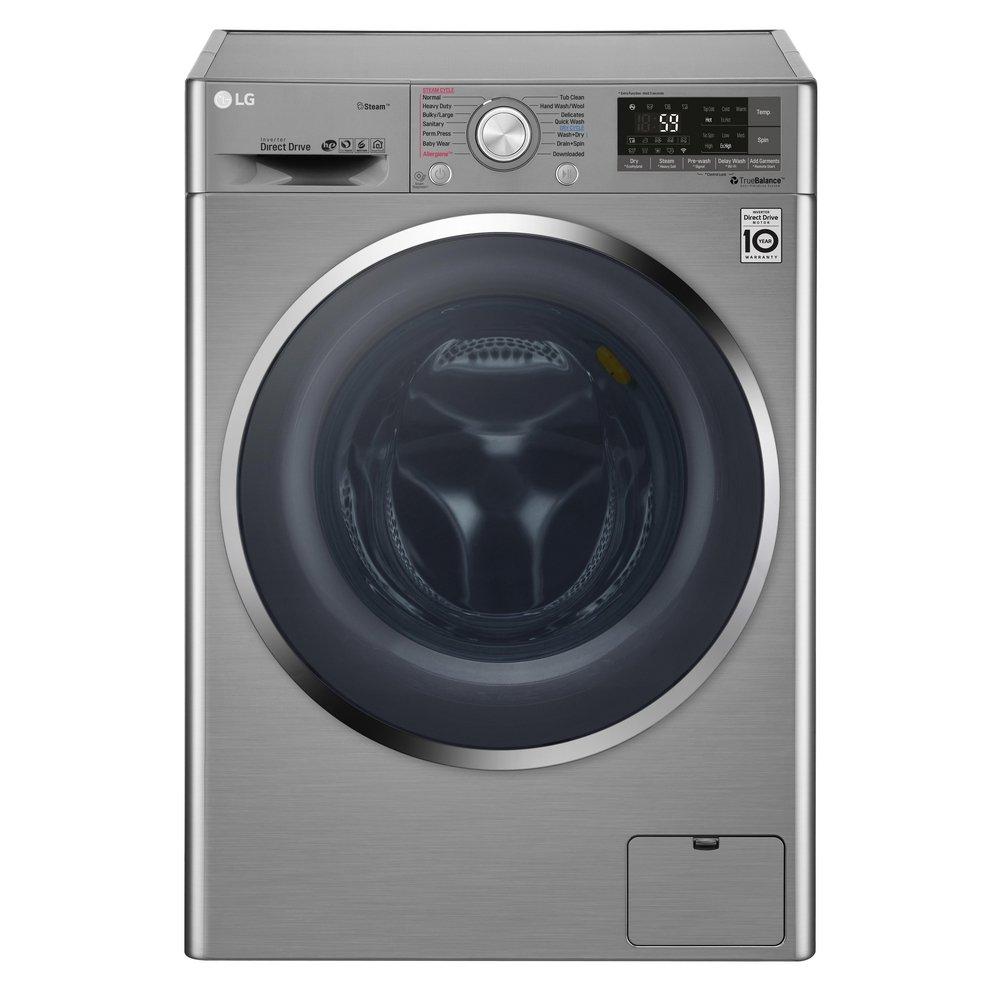 LG Graphite Steel 24 in. 120V 2.4 cu. ft. Electric Combination Washer & Dryers 