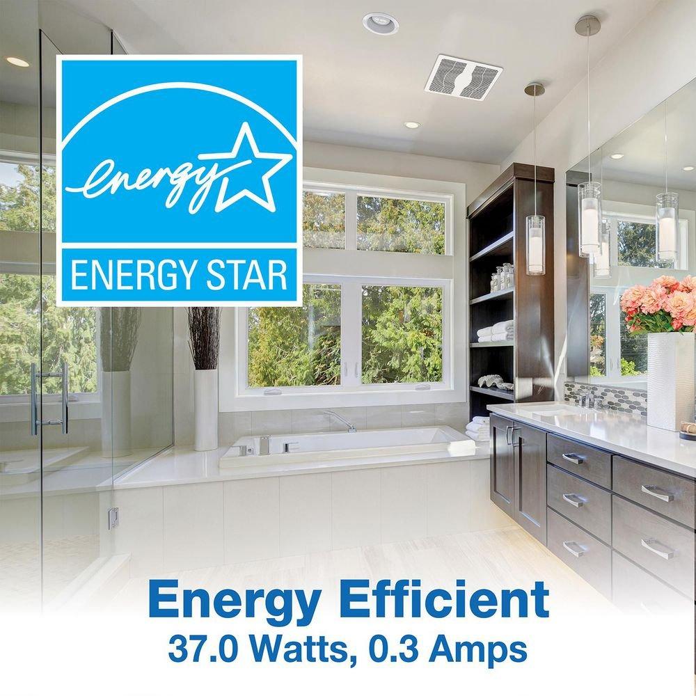 Air King America Inc White Ceiling or Wall Mount Exhaust Fan in White - Fan Only - 0.3 Sones - Energy Star Rated 