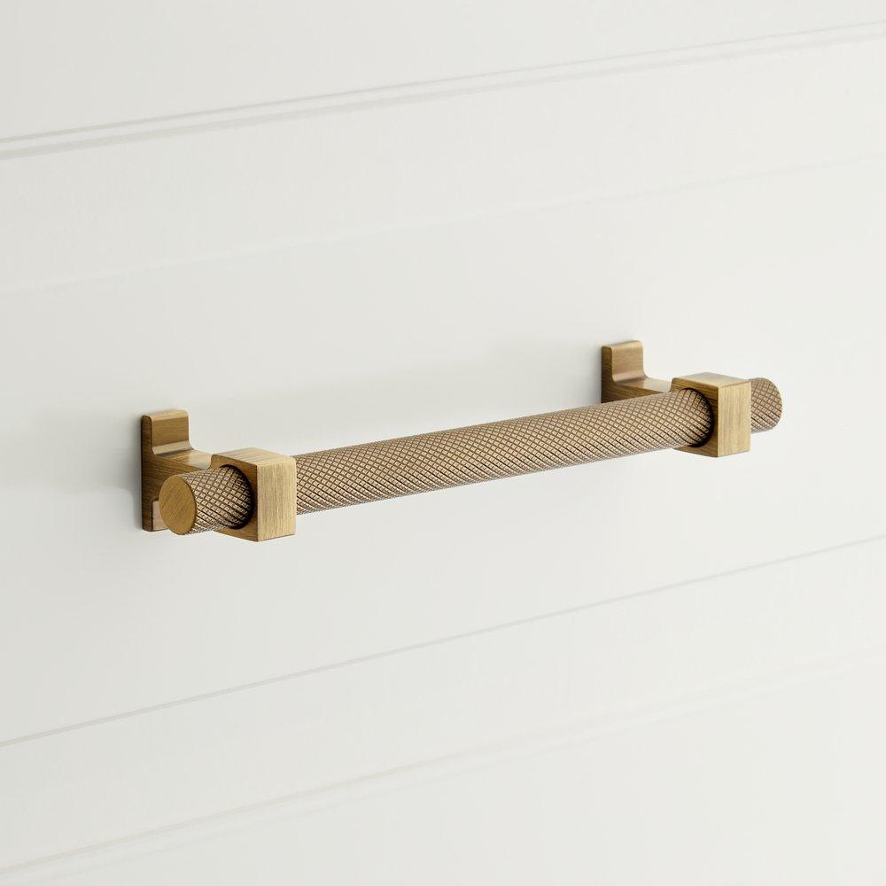 Signature Hardware Antique Matte Brass 6-5/16 in. Cabinet Pull 