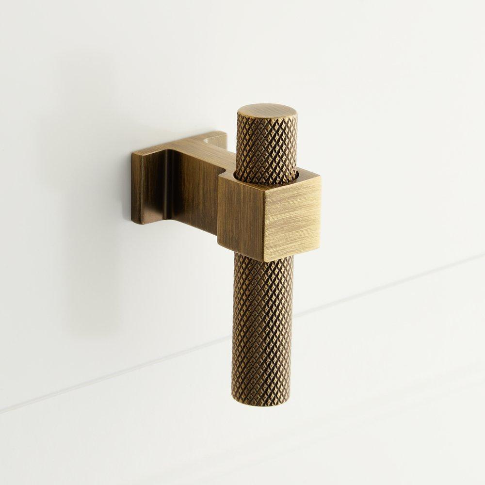 Signature Hardware Antique Matte Brass 2-3/8 in. Cabinet Knob 