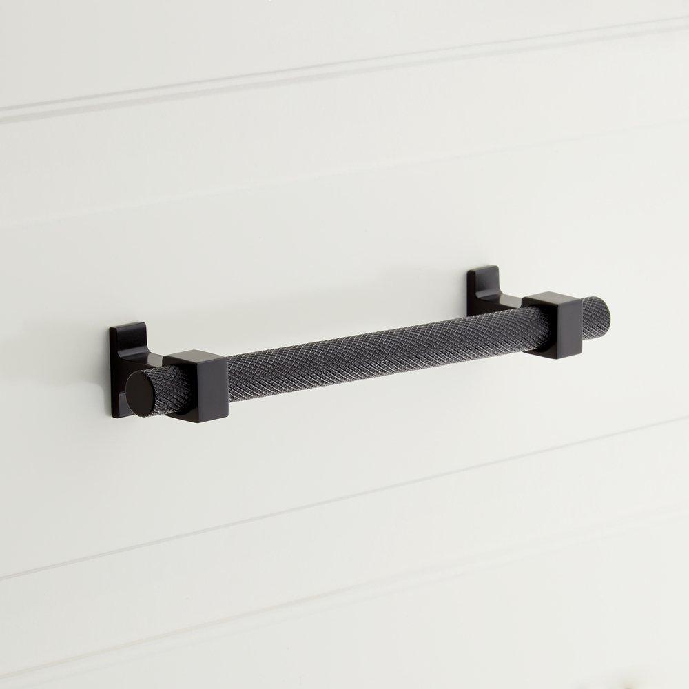 Signature Hardware Matte Black 5-1/16 in. Cabinet Pull 