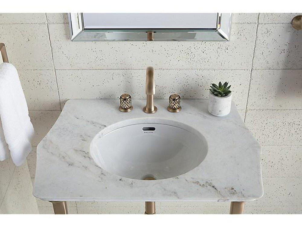 Kallista Brushed Bronze Two Handle Widespread Bathroom Sink Faucet 