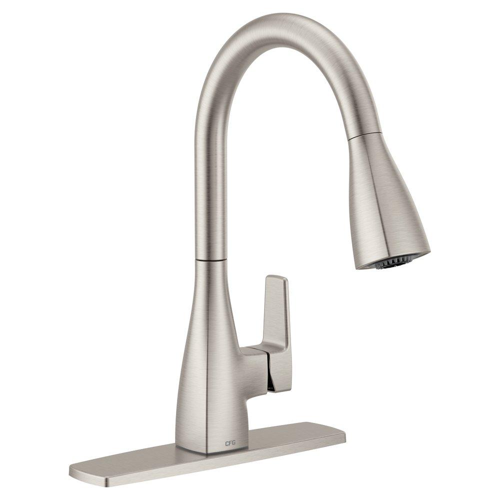 Cleveland Faucet Group Spot Resist&trade; Stainless Single Handle Pull Down Kitchen Faucet 