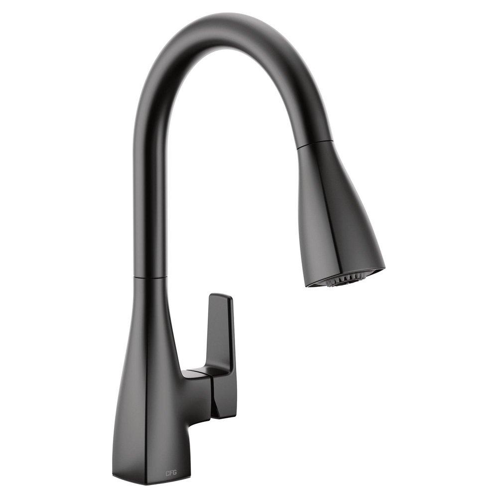 Cleveland Faucet Group Matte Black Pull Down Kitchen Faucet 