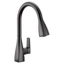 Single Handle Pull Down Kitchen Faucet in Matte Black