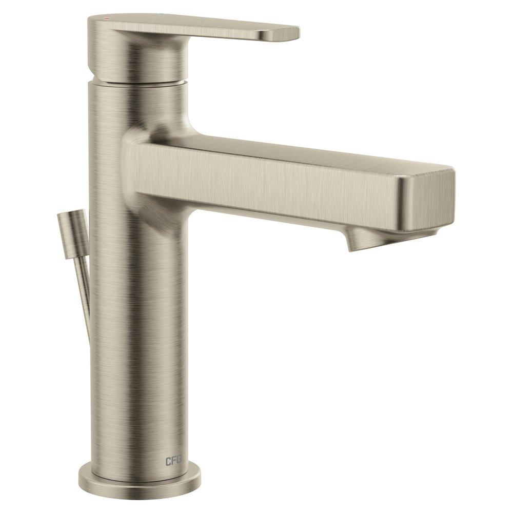 Cleveland Faucet Group Brushed Nickel Single Handle Centerset Bathroom Sink Faucet Lever Handle 