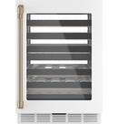 Cafe™ Matte White/Brushed Bronze 34-1/8 x 23-3/4 in. Built-in and Freestanding Wine Cooler 