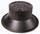 Ford Meter Box Black 11-1/2 in. 2-Lid Locking Cover 