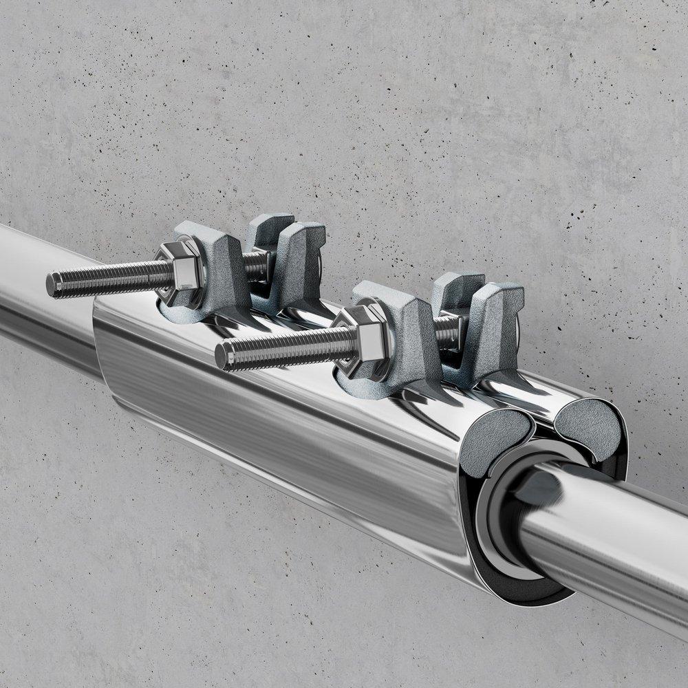 Jones Stephens Stainless Steel 6 in. Stainless Steel Repair Clamp 