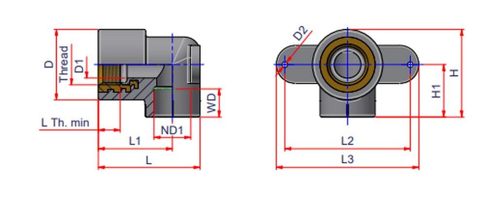 NIRON Grey 1/2 in. PP-RCT 90 Degree Elbow 