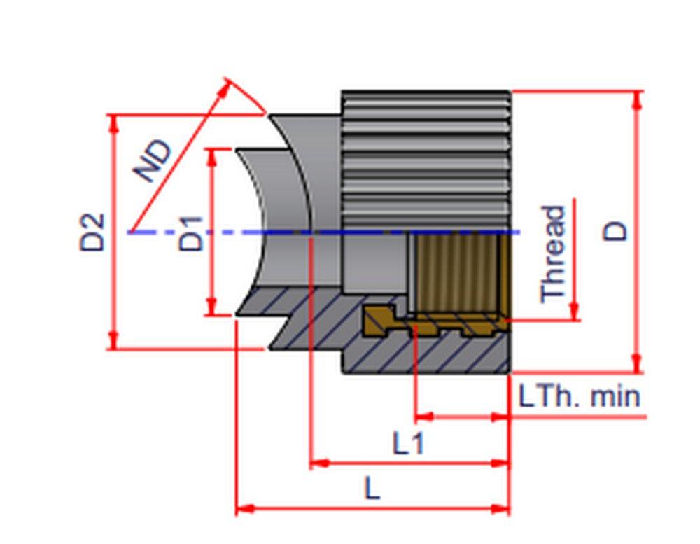 NIRON Grey MPT Adapter x Hose Shank Polypropylene Adapter 