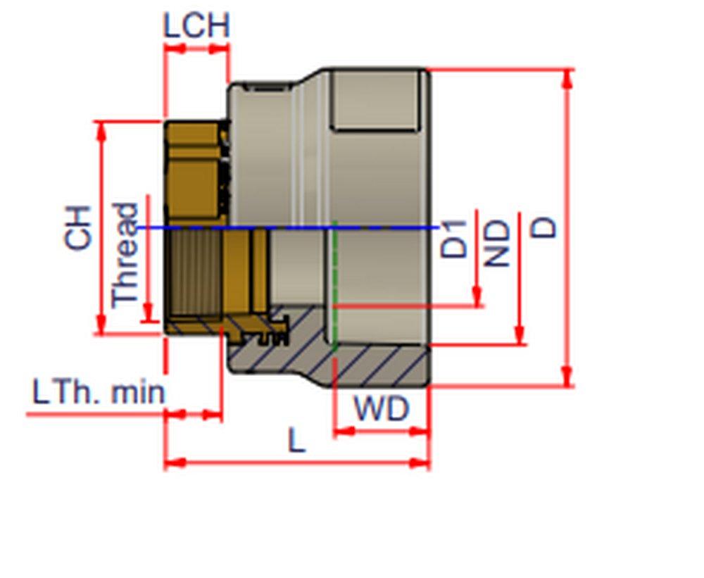 NIRON Insert x MPT Nylon Adapter 
