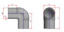 NIRON Spigot x Butt Fusion Electrofusion Plastic 90 Degree Elbow 