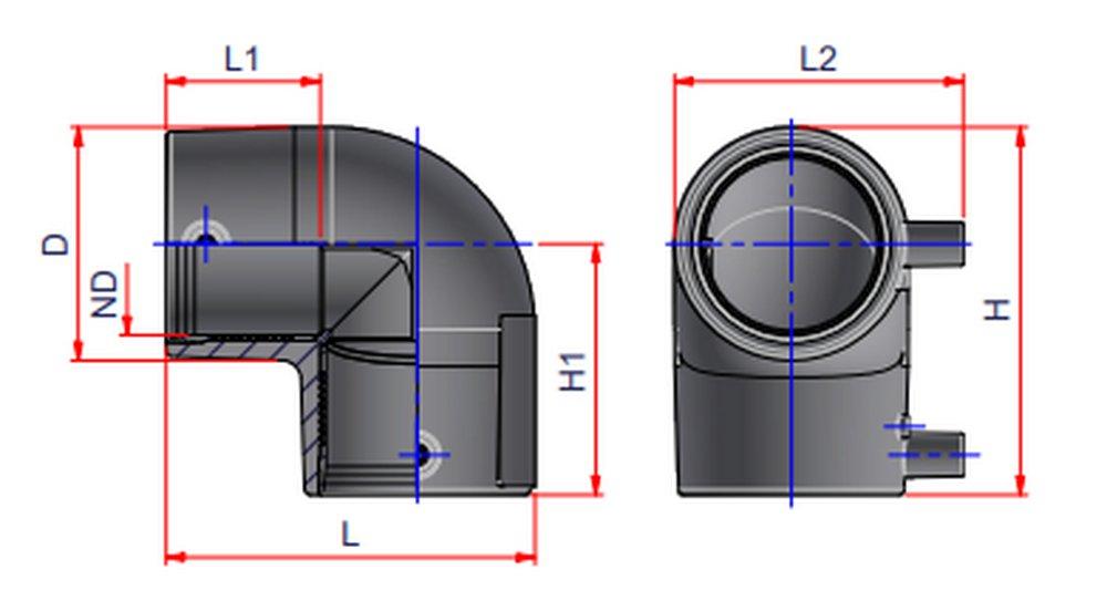 NIRON Electrofusion PP-RCT 90 Degree Elbow 