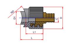 1 in. Socket Weld x F1807 Plastic Adapter