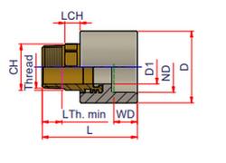 4 in. Socket Fusion x MPT PP-RCT Adapter