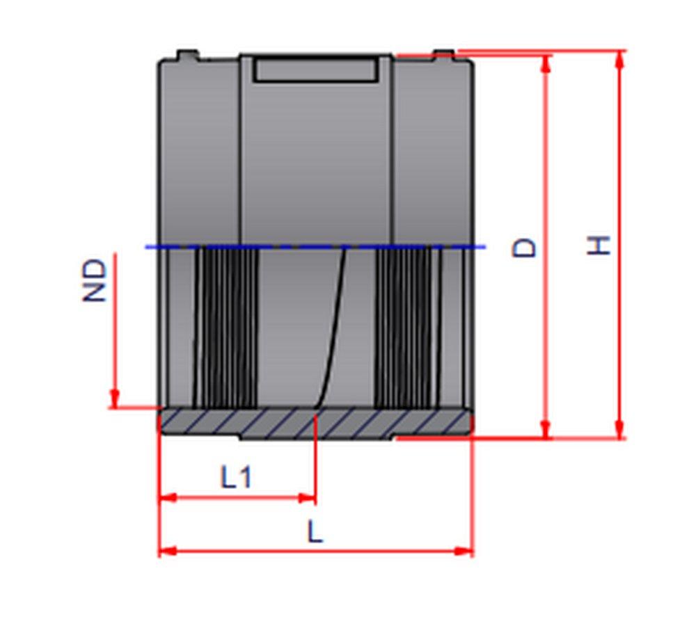 NIRON Electrofusion SDR 17 Plastic Coupling 