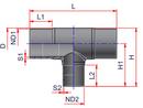 4 x 4 x 2 in. Butt Fusion or Electrofusion x Butt Fusion or Electrofusion x Spigot Plastic Reducing Tee