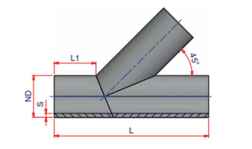 NIRON Spigot x Spigot x Butt Fusion/Electrofusion SDR 17 PP-RCT Lateral Double Wye 
