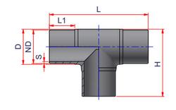 3 in. Butt Fusion or Electrofusion x Butt Fusion or Electrofusion x Spigot Plastic Tee