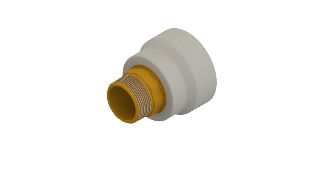 NIRON Steel Grey MPT Plastic Adapter 