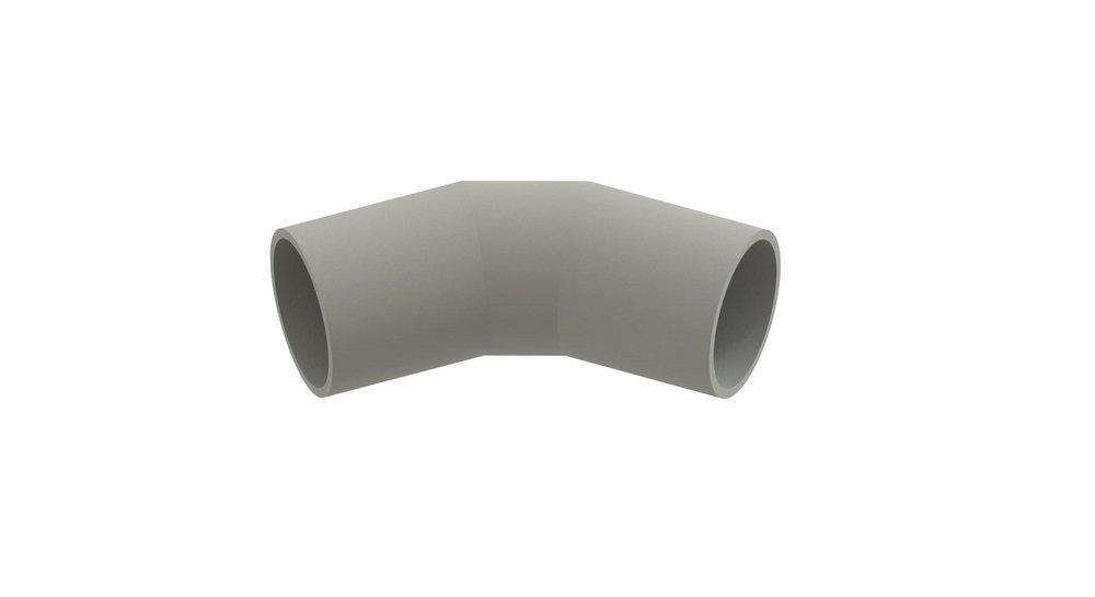 NIRON Grey Butt Fusion 303 psi 230F SDR 17 PP-RCT 45 Degree Long Spigot Elbow in Grey 